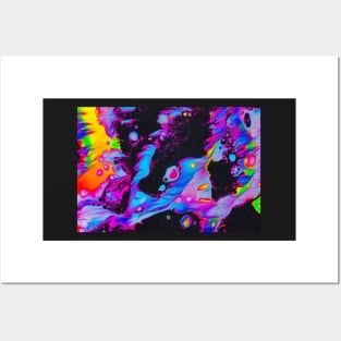 Colorful Rainbow Liquid Swirl Pattern Posters and Art